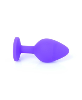 Plug-Jewellery Purple Silicon PLUG Medium- Red Diamond