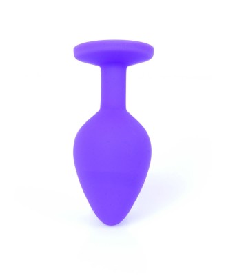Plug-Jewellery Purple Silicon PLUG Medium- Red Diamond