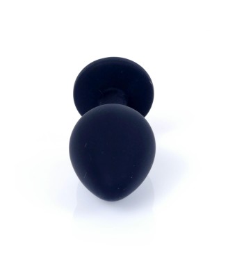 Plug-Jewellery Black Silicon PLUG Medium- Pink Diamond