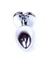 Plug-Jewellery Silver  Heart PLUG- Black