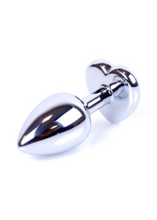 Plug-Jewellery Silver  Heart PLUG- Purple
