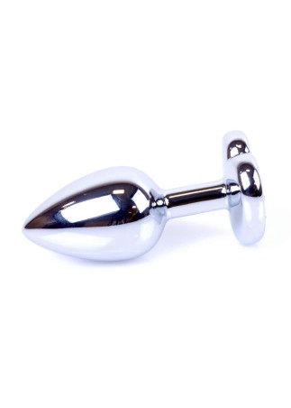 Plug-Jewellery Silver  Heart PLUG- Purple