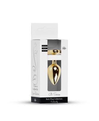 Plug-Jewellery Gold  Heart PLUG- Black