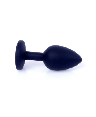 Plug-Jewellery Black Silicon PLUG Small- Pink Diamond