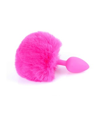 Plug-Jewellery Silicon PLUG - Bunny Tail - Pink