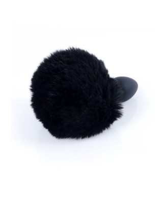 Plug-Jewellery Silicon PLUG - Bunny Tail - Black