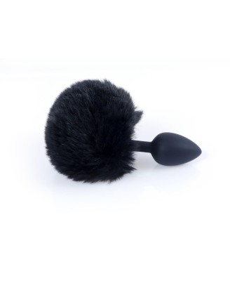 Plug-Jewellery Silicon PLUG - Bunny Tail - Black