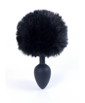 Plug-Jewellery Silicon PLUG - Bunny Tail - Black