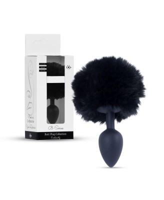 Plug-Jewellery Silicon PLUG - Bunny Tail - Black