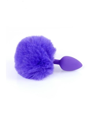 Plug-Jewellery Silicon PLUG - Bunny Tail - Purple