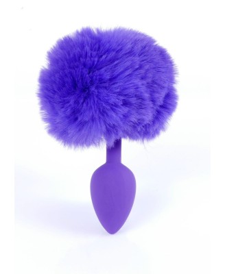 Plug-Jewellery Silicon PLUG - Bunny Tail - Purple