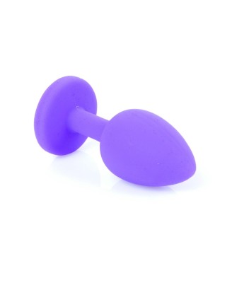 Plug-Jewellery Purple Silicon PLUG Small- Red Diamond