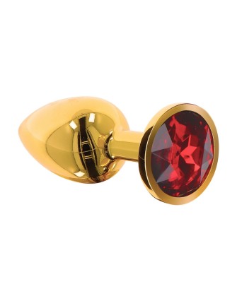 Butt Plug With Diamond Jewel L Gold