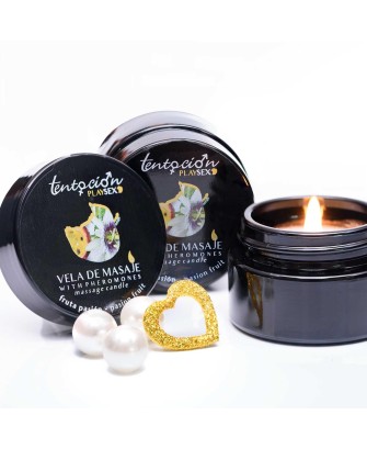 Zmysłowa świeca do masażu z feromonami PASSION FRUIT SCENTED - 20ml