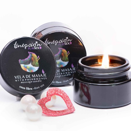 Zmysłowa świeca do masażu z feromonami FREE SEX - 20ml