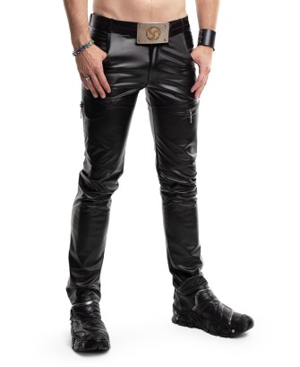 RMAmedeo001 - Czarne Spodnie Wetlook Fetyszowe - XXL
