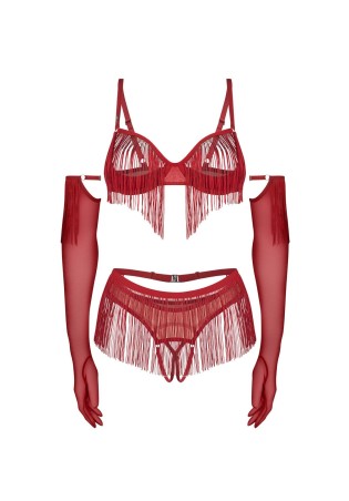 Rossay Red komplet 4-częściowy otwarty   S/M