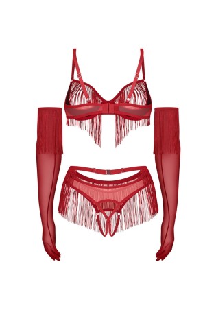 Rossay Red komplet 4-częściowy otwarty   S/M