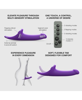 MULTI ORGASM DILDO - L - PURPLE TR