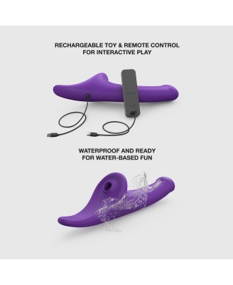 MULTI ORGASM DILDO - L - PURPLE TR