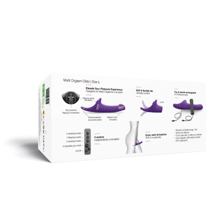 MULTI ORGASM DILDO - L - PURPLE TR