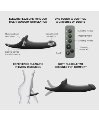 MULTI ORGASM DILDO - M - BLACK TR