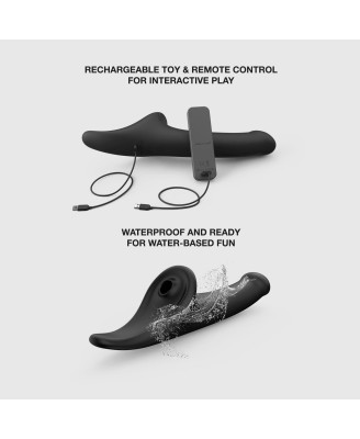 MULTI ORGASM DILDO - M - BLACK TR