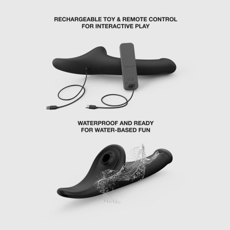 MULTI ORGASM DILDO - M - BLACK TR