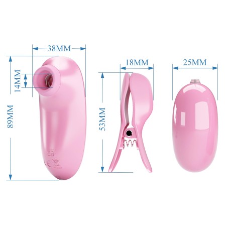 Pretty Love Imonie - 3 in 1 Nipple Clamp & Bullet Vibrator Set