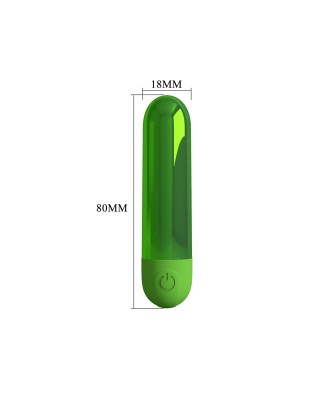 Pretty Love Kiwi - Rechargeable Bullet Vibrator - Green