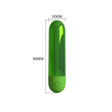 Pretty Love Kiwi - Rechargeable Bullet Vibrator - Green