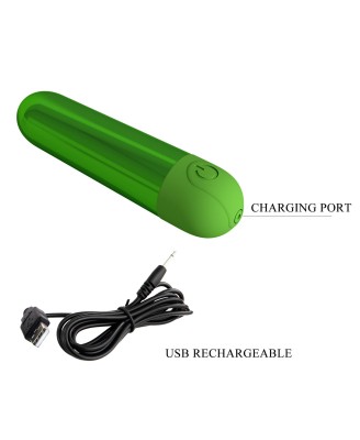 Pretty Love Kiwi - Rechargeable Bullet Vibrator - Green
