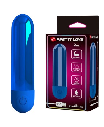 Pretty Love Kiwi - Rechargeable Bullet Vibrator - Blue