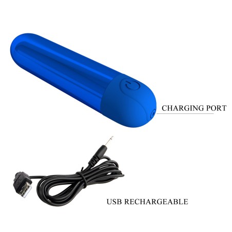 Pretty Love Kiwi - Rechargeable Bullet Vibrator - Blue