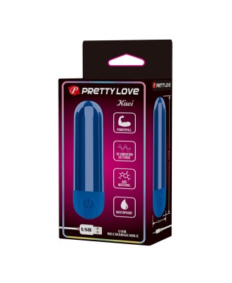 Pretty Love Kiwi - Rechargeable Bullet Vibrator - Blue