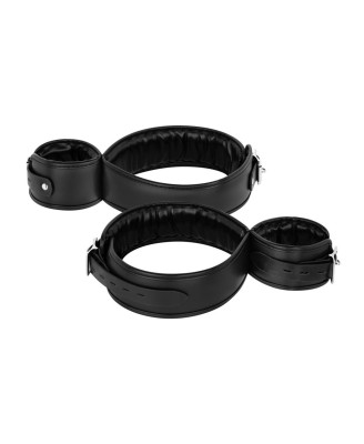 Bedroom Fantasies - Thigh and Wrist Strap Bondage Black