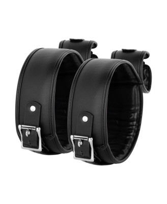 Bedroom Fantasies - Thigh and Wrist Strap Bondage Black