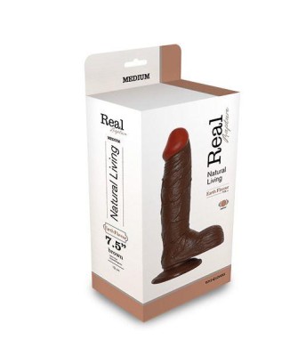 Wibrator-REALISTIC VIBRATOR REAL RAPTURE BROWN 7.5"