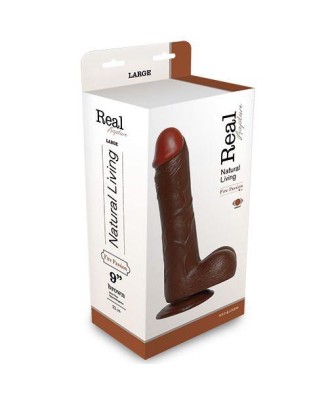 Wibrator-REALISTIC VIBRATOR REAL RAPTURE BROWN 9"