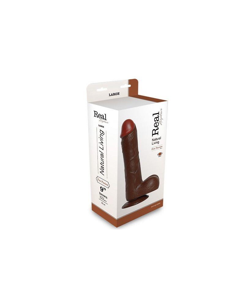 Wibrator-REALISTIC VIBRATOR REAL RAPTURE BROWN 9"