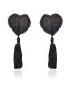 Bielizna-Heart Nipples Tassels BLACK