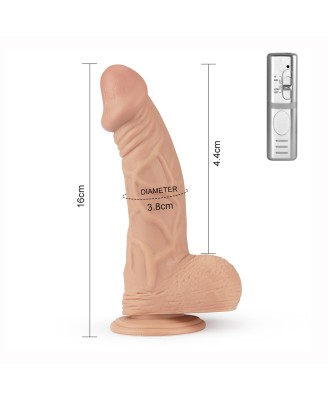 9"" Real Extreme Vibrating Dildo Flesh