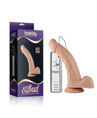 8.5"" Real Extreme Vibrating Dildo Flesh