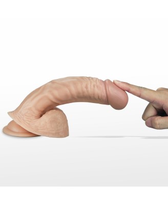8.5"" Real Extreme Vibrating Dildo Flesh
