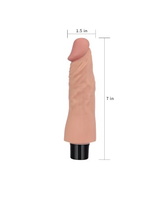 7"" REAL SOFTEE Vibrating Dildo