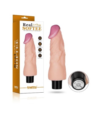 7"" REAL SOFTEE Vibrating Dildo