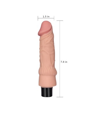 7.8"" REAL SOFTEE Vibrating Dildo