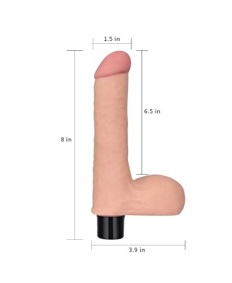 8"" REAL SOFTEE Vibrating Dildo