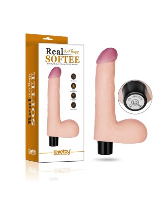 8"" REAL SOFTEE Vibrating Dildo