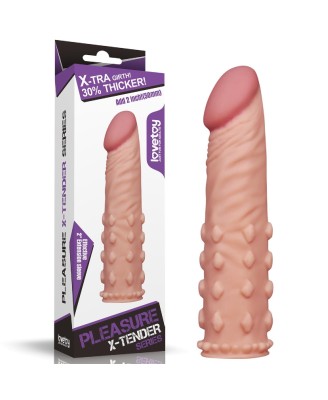 Add 2"" Pleasure X Tender Penis Sleeve Flesh